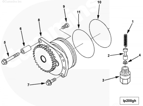 Направляющая насоса масляного для двигателя Cummins QSM 11L