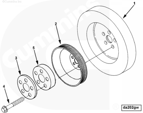 Пластина прижимная шкива коленвала для двигателя Cummins QSM 11L