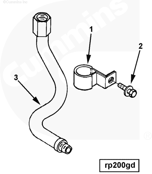 Распорка шланга ОЖ для двигателя Cummins QSM 11L