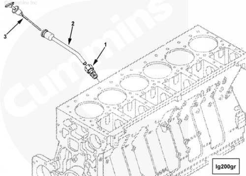 Трубка щупа уровня масла для двигателя Cummins QSM 11L
