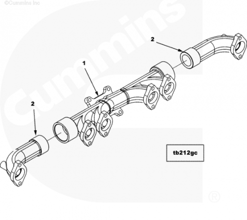 Выпускной коллектор для двигателя Cummins QSM 11L