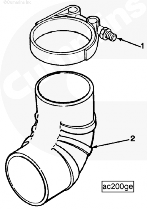 Патрубок забора воздуха для двигателя Cummins QSM 11L