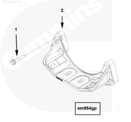 Болт крепления опоры двигателя передней для двигателя Cummins QSX 11.9