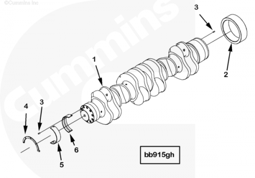 Коленчатый вал для двигателя Cummins QSX 11.9