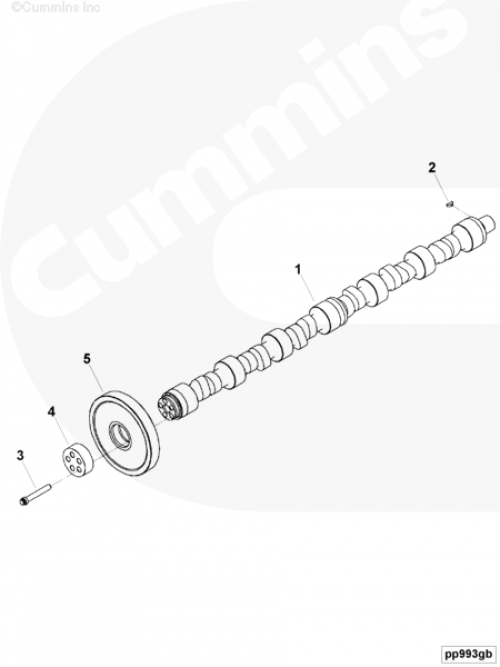 Пластина прижимная шестерни распредвала для двигателя Cummins QSX 11.9