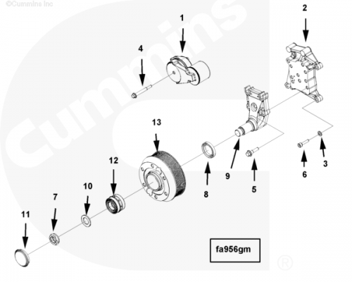 Ступица вентилятора для двигателя Cummins QSX 11.9