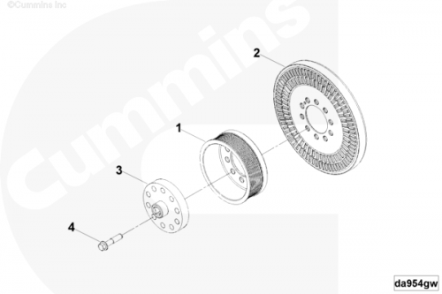 Шкив коленвала для двигателя Cummins QSX 11.9