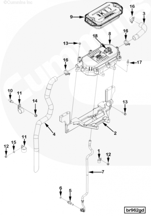 Болт крепления сапуна для двигателя Cummins QSX 11.9