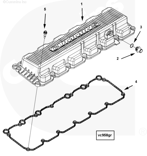 Крышка клапанная для двигателя Cummins QSX 11.9