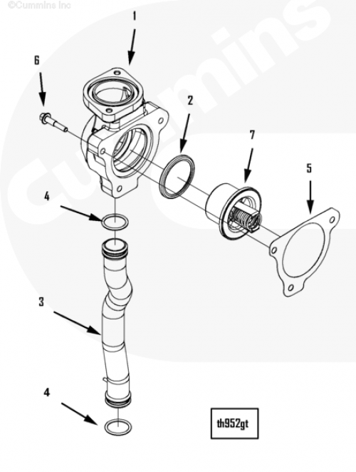 Прокладка корпуса термостата для двигателя Cummins QSX 11.9