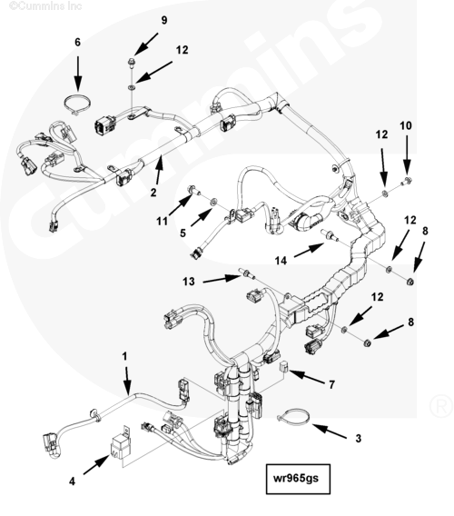 Жгут проводов для двигателя Cummins QSX 11.9