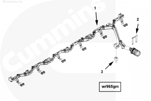 Хомут жгута проводов для двигателя Cummins QSX 11.9