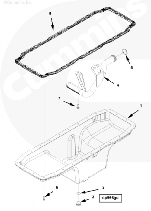 Болт крепления поддона к блоку для двигателя Cummins QSX 11.9