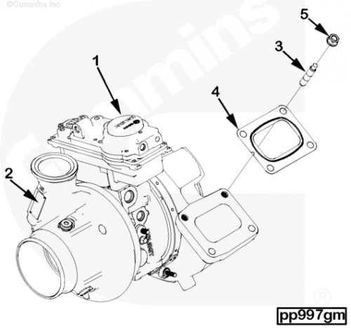 Прокладка турбокомпрессора для двигателя Cummins QSX 11.9
