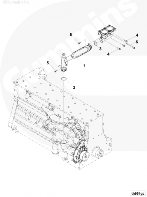 Болт крепления корпуса термостата для двигателя Cummins ISG 12