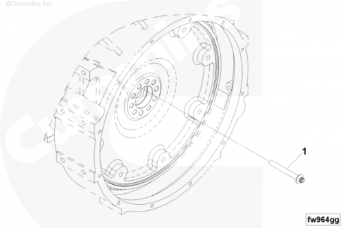 Болт крепления маховика для двигателя Cummins ISG 12
