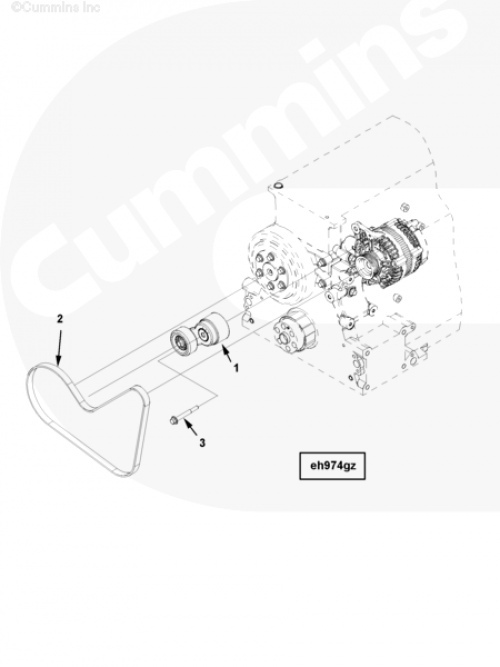 Ремень приводной для двигателя Cummins ISG 12