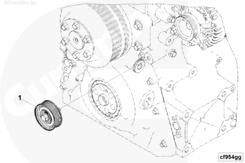 Ролик промежуточный для двигателя Cummins ISG 12
