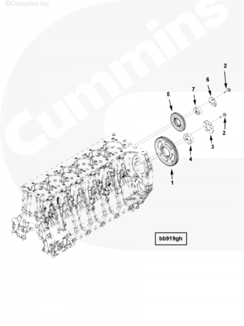 Фиксатор шестерни промежуточной ГРМ для двигателя Cummins ISG 12