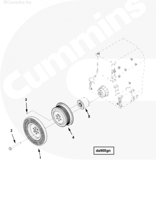 Шкив коленвала для двигателя Cummins ISG 12