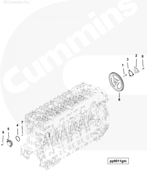 Штифт крышки распредвала для двигателя Cummins ISG 12