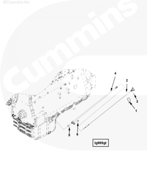 Щуп уровня масла для двигателя Cummins ISG 12