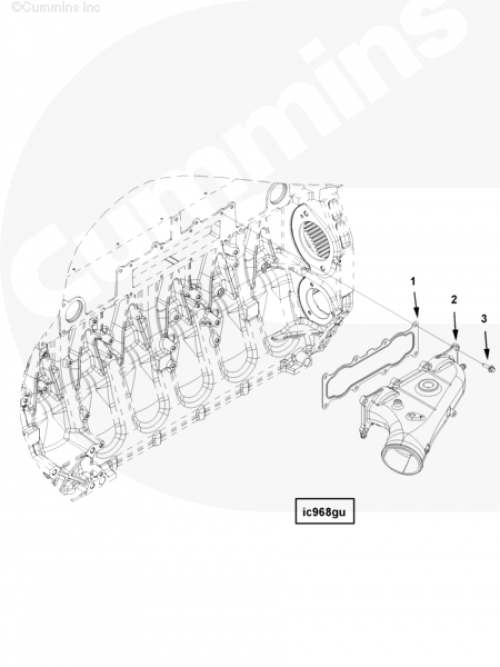 Прокладка впускного воздушного патрубка для двигателя Cummins ISG 12