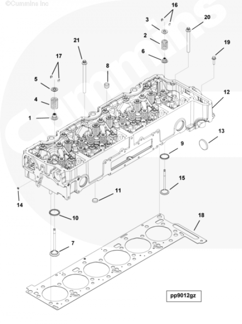 Прокладка ГБЦ для двигателя Cummins ISG 12