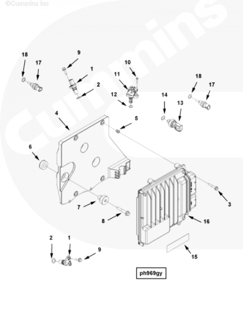Модуль управления для двигателя Cummins ISG 12