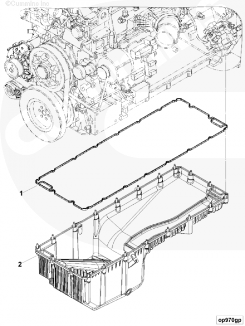 Поддон картера для двигателя Cummins ISG 12