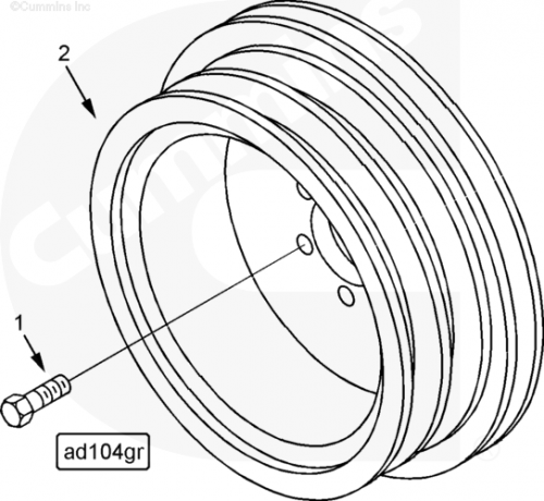 Шкив вспомогательных агрегатов для двигателя Cummins N 14