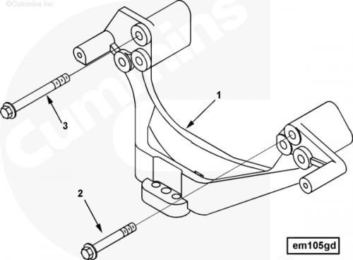 Болт крепления опоры двигателя передней для двигателя Cummins ISX 15