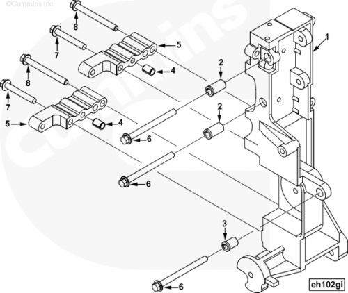 Кронштейн генератора для двигателя Cummins ISX 15
