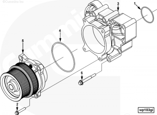 Насос водягой (помпа) для двигателя Cummins ISX 15