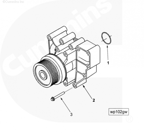 Насос водяной (помпа) для двигателя Cummins ISX 15
