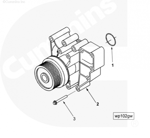 Насос водяной (помпа) для двигателя Cummins ISX 15