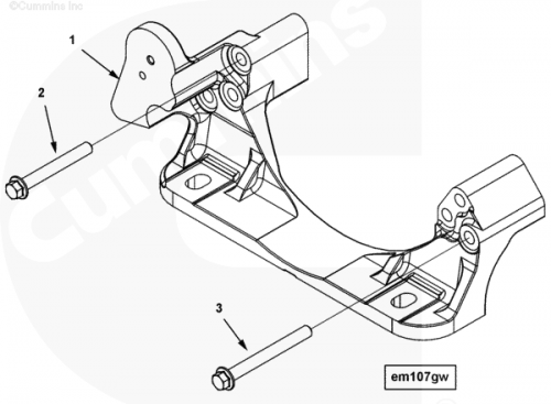 Болт крепления опоры двигателя для двигателя Cummins QSX 15