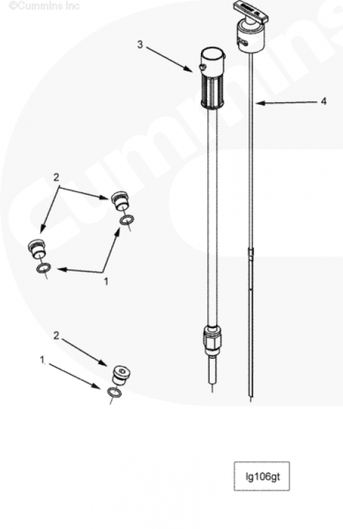 Заглушка трубки уровня масла для двигателя Cummins QSX 15