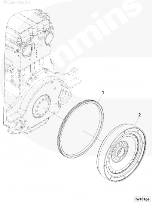 Маховик для двигателя Cummins QSX 15
