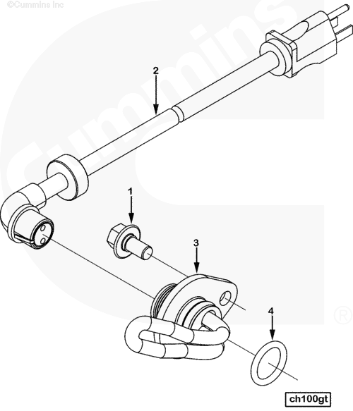 Провод подогревателя двигателя для двигателя Cummins QSX 15