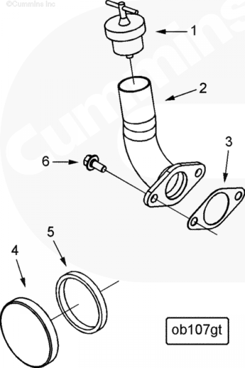 Прокладка горловины маслозаливной для двигателя Cummins QSX 15