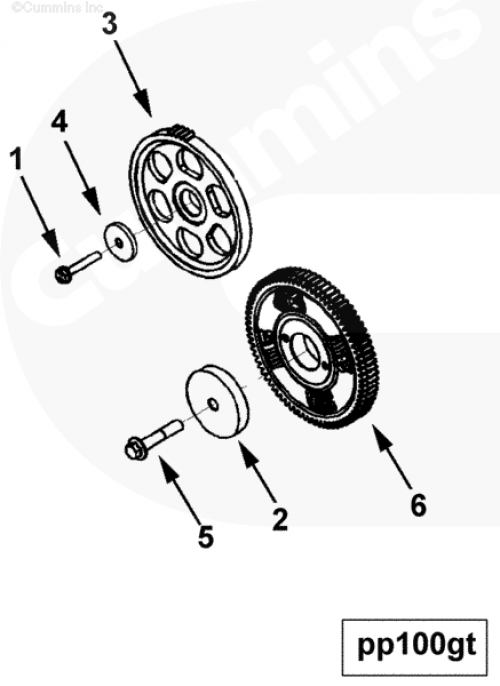Шестерня распредвала для двигателя Cummins QSX 15