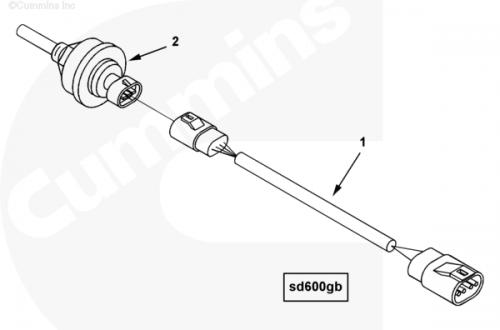 Проводка датчика ОЖ для двигателя Cummins QSX 15