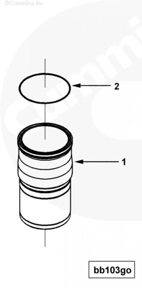Кольцо уплотнительное гильзы цилиндра для двигателя Cummins QSX 15