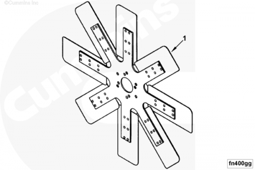 Вентилятор для двигателя Cummins KTA19