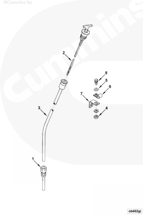 Распорка крепления трубки щупа уровня масла для двигателя Cummins KTA19