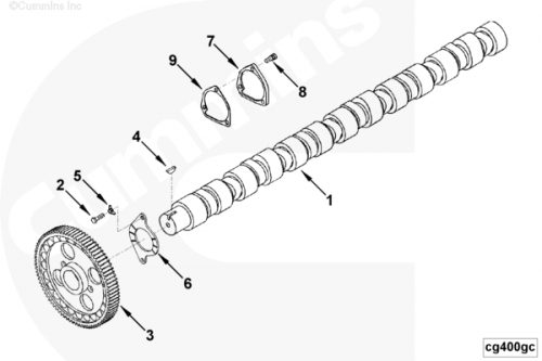 Распределительный вал для двигателя Cummins KTA19