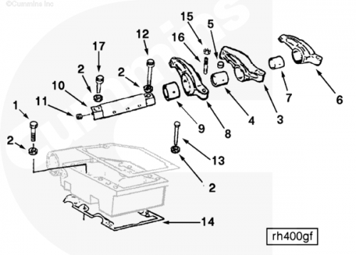 Коромысло форсунки для двигателя Cummins KTA19