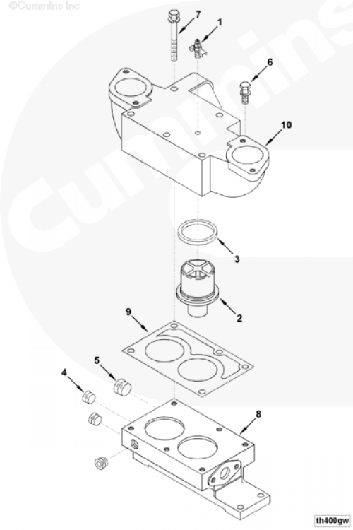 Прокладка корпуса термостата для двигателя Cummins KTA19