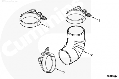 Хомут шланга воздухозаборного для двигателя Cummins KTA19